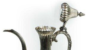 THREE PIECE SILVER EWER WITH A BASIN SET , OTTOMAN, EGYPT, 19TH CENTURY - Image 4